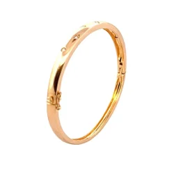 Bracelet jonc multi diamants or rose 18 carats