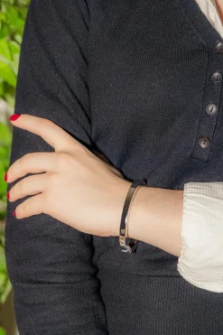 Bracelet Jonc Or blanc