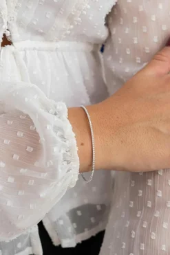 Bracelet Jonc Or blanc