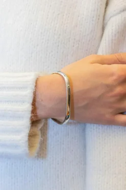 Bracelet Jonc Or blanc