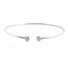 Bracelet jonc or blanc diamants