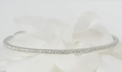 Bracelet Jonc Or blanc Diamants