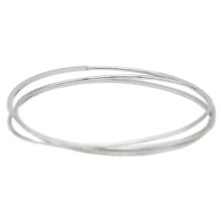 Bracelet Jonc Or blanc Diamant