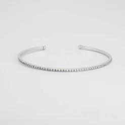 Bracelet Jonc or blanc diamants