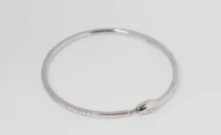 Bracelet Jonc Or blanc Diamants