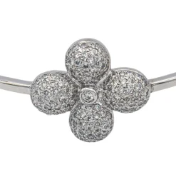 Bracelet Jonc Or blanc Diamant
