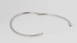Bracelet Jonc Or blanc Diamants