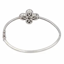 Bracelet Jonc Or blanc Diamant