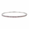 Bracelet Jonc Or blanc Rubis