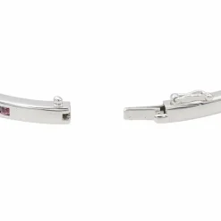 Bracelet Jonc Or blanc Rubis