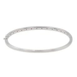 Bracelet Jonc Or blanc Rubis