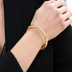 Bracelet jonc or fil rond