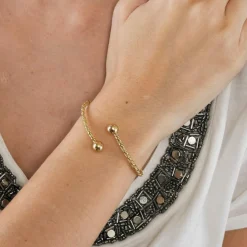 Bracelet jonc or jaune