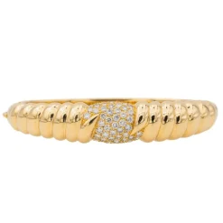 Bracelet Jonc Or jaune Diamant