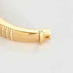 Bracelet jonc or jaune diamants