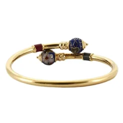 Bracelet Jonc Or jaune et Email