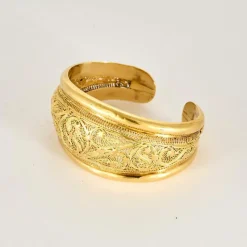 Bracelet jonc, or jaune filigrané