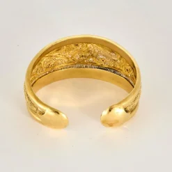 Bracelet jonc, or jaune filigrané