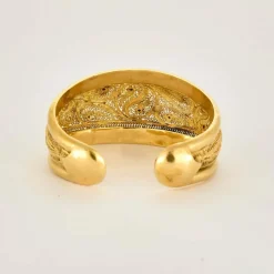 Bracelet jonc, or jaune filigrané
