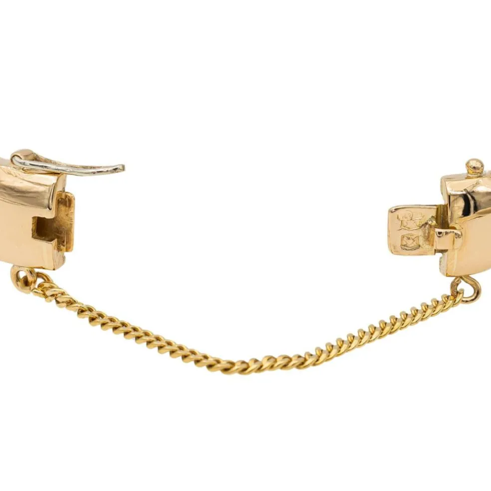 Bracelet Jonc Or jaune Jade Jadéite