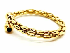 Bracelet Jonc Or jaune, Or blanc Saphir