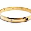 Bracelet Jonc Or jaune Rubis, Diamant