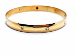 Bracelet Jonc Or jaune Rubis, Diamant