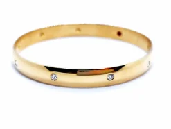 Bracelet Jonc Or jaune Rubis, Diamant