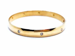 Bracelet Jonc Or jaune Rubis, Diamant