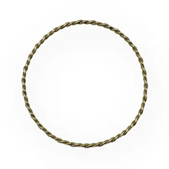 Bracelet jonc or jaune torsadé