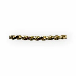 Bracelet jonc or jaune torsadé