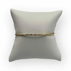 Bracelet jonc or jaune torsadé