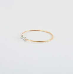 Bracelet jonc ou diamants roses