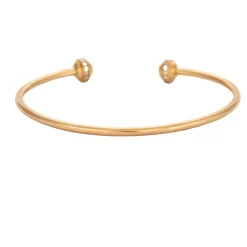 Bracelet jonc ouvert or rose diamants