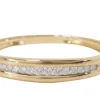 Bracelet jonc ouvrant en or jaune et diamants