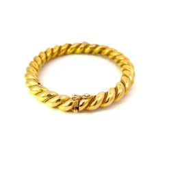 Bracelet Jonc Torsadé en Or jaune