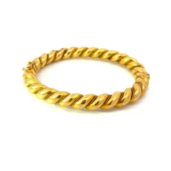 Bracelet Jonc Torsadé en Or jaune