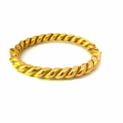 Bracelet Jonc Torsadé en Or jaune