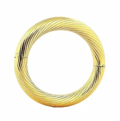 Bracelet jonc vintage godron or jaune
