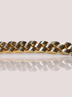 Bracelet jubilé en or jaune 14 carats