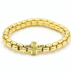 Bracelet élastique Or jaune Péridot