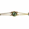 Bracelet "Les Petits Acrostiches" Tourmaline vert-gris