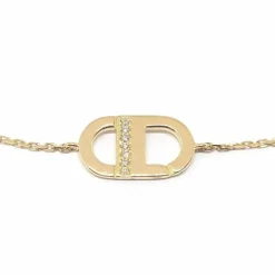 Bracelet liens diamants or jaune