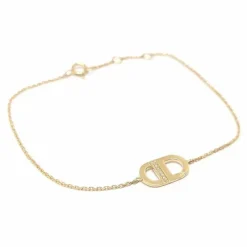 Bracelet liens diamants or jaune