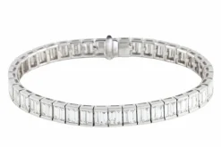 Bracelet ligne diamants baguette 8,37 carats