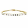 Bracelet ligne diamants or jaune.