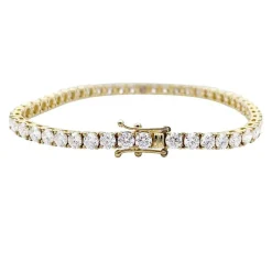 Bracelet ligne diamants or jaune.