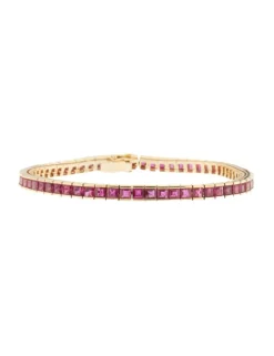 Bracelet Ligne en or jaune et rubis naturels