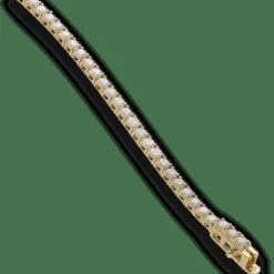 Bracelet ligne en or jaune avec diamants