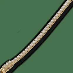 Bracelet ligne en or jaune avec diamants